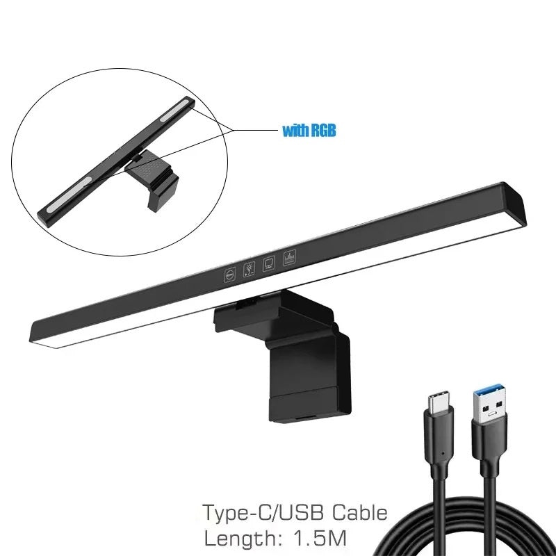 Multi-Color LED Computer Monitor Light Bar