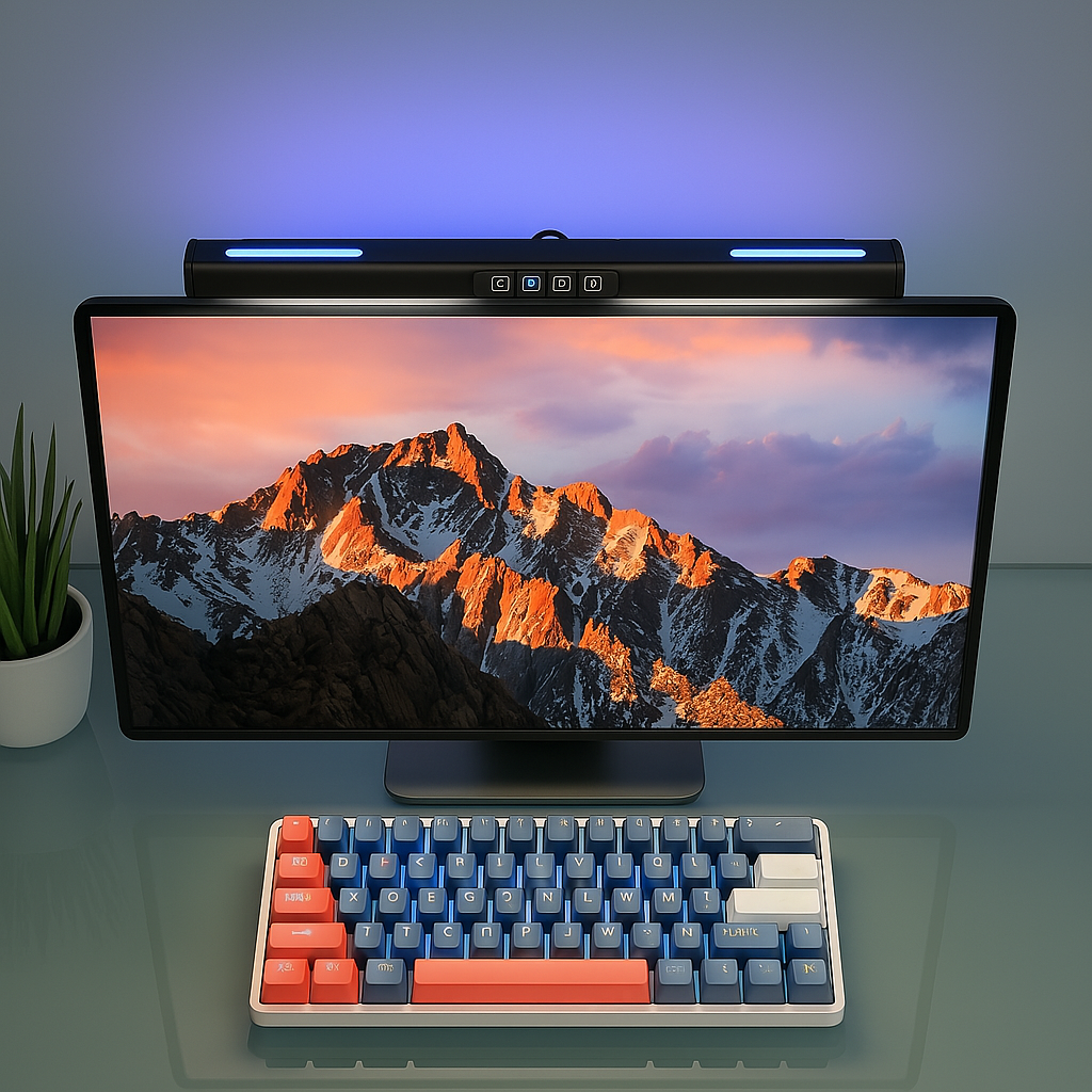 Multi-Color LED Computer Monitor Light Bar