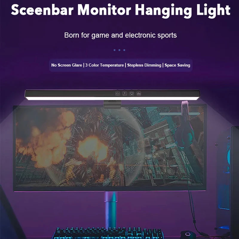 Multi-Color LED Computer Monitor Light Bar