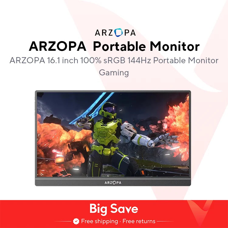 Arzopa 16in Portable Computer Monitor
