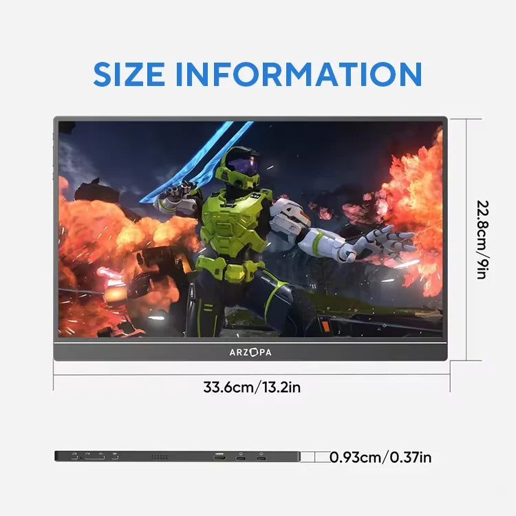 Arzopa 16in Portable Computer Monitor