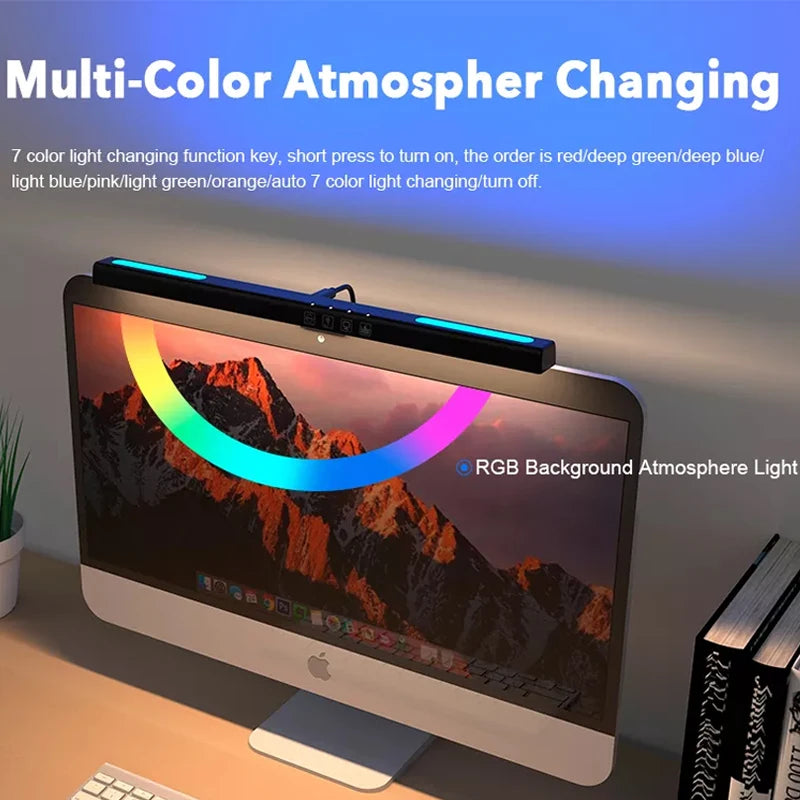 Multi-Color LED Computer Monitor Light Bar